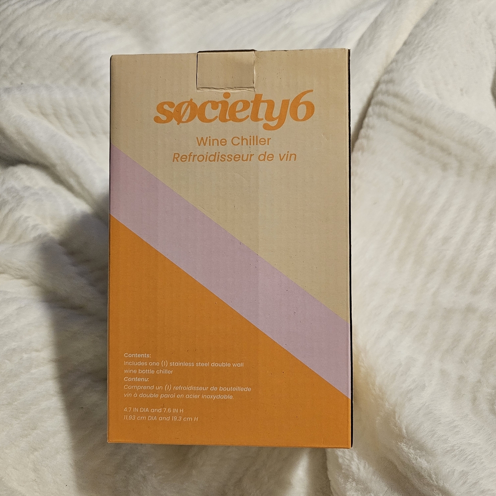 Society6 Mod Wine Chiller Double Wall Stainless Steel Modern NIB